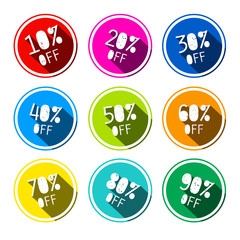 Sticker - Vector Discount Stickers - Labels Set