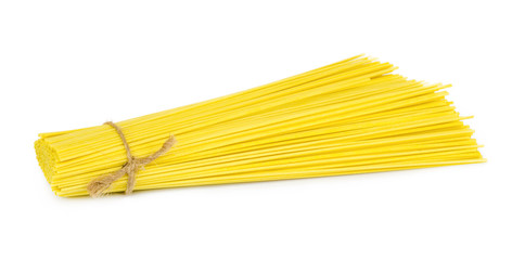 uncooked italian spaghetti .