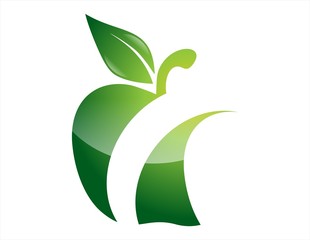 apple logo, fruit nature icon symbol design