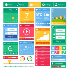 Wall Mural - flat user interface template