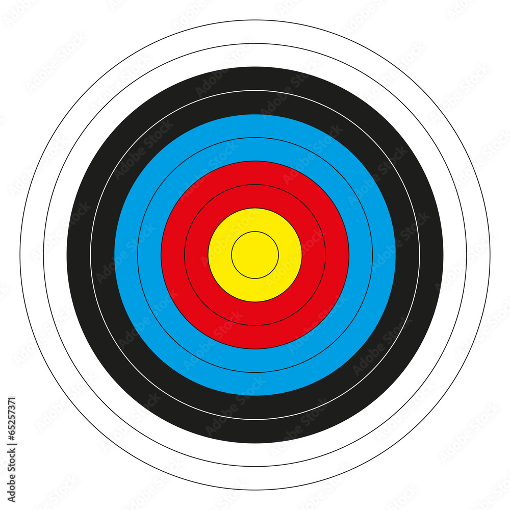 Colorful bullseye target Stock Vector | Adobe Stock