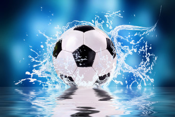 Plakat woda sport sportowy piłka