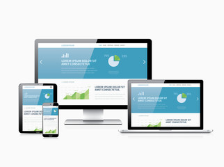 Poster - Flat modern website analytics search engine optimization vector