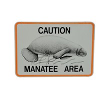 Caution Manatee Area Wanring Sign