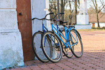 Two old bicycle