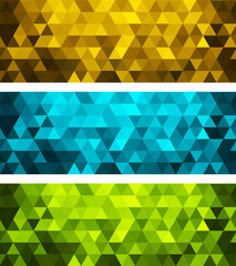 Vector abstract geometric banner with triangle