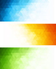 Poster - Vector abstract geometric banner with triangle