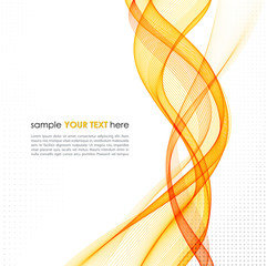 Poster - abstract orange line vector background