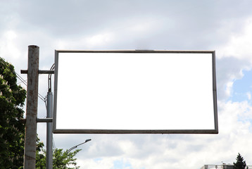  empty billboard with building