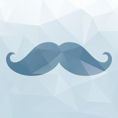 Poster - Mustache triangles background
