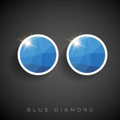 Canvas Print - Blue diamonds vector