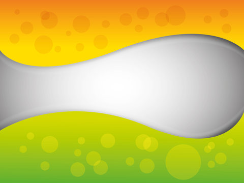 background green orange overlap dimension text design