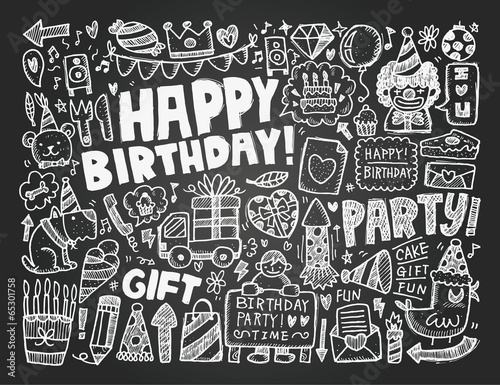Photo Doodle Birthday party background