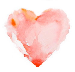 Wall Mural - watercolour heart isolated on white background