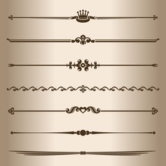 Elements for design - decorative line dividers.