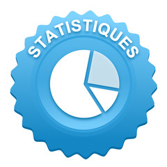 Fototapete - statistiques sur bouton web denté bleu