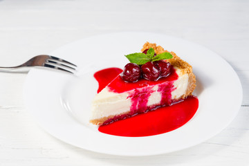 Wall Mural - cherry cheesecake