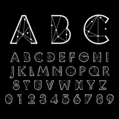 alphabetic fonts and numbers