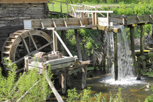 Mechanism Wooden Watermill