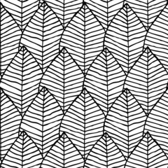 Primitive structure seamless pattern in black and white