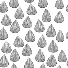 Wall Mural - Rain drops seamless pattern in black and white