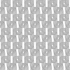 Wall Mural - Knitted Fabrics seamless pattern in black and white