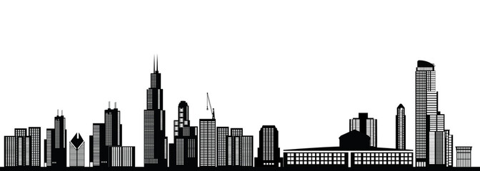 Wall Mural - chicago city skyline