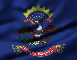 Wall Mural - Waving flag, design 1 - North Dakota