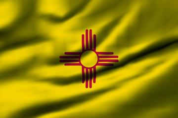 Wall Mural - Waving flag, design 1 - New Mexico