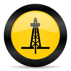 Poster - drilling black yellow web icon