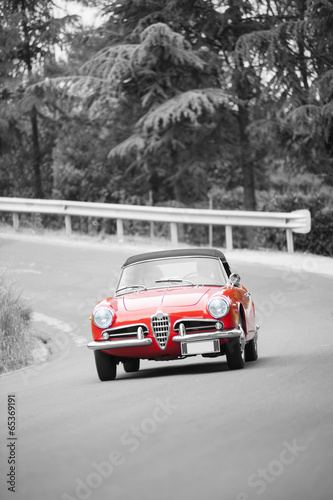 Naklejka dekoracyjna Red classic car