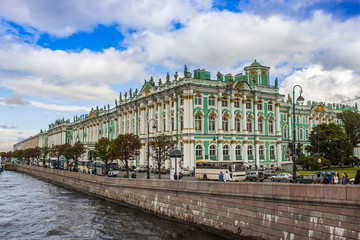 St. Petersburg, Russia. Architectural ensemble of the Neva River