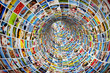 © Photocreo Bednarek - Tunnel of media, images, photographs. Tv, multimedia broadcast.