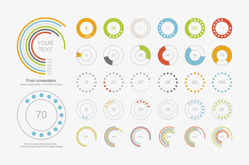 Infographic Elements.Pie chart set icon