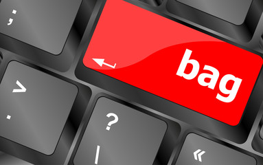 Poster - bag button on computer pc keyboard key
