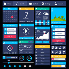 Wall Mural - flat user interface template