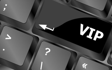 Poster - VIP written button keys on computer keyboard