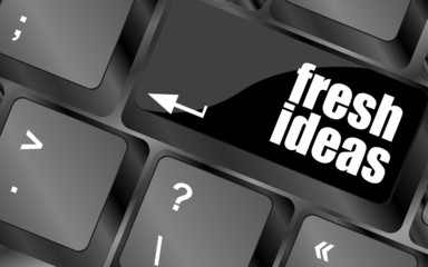 Poster - fresh ideas button on computer keyboard key