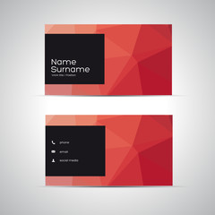 Poster - Modern Business-Card Set vector red