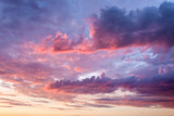 Fototapeta Zachód słońca - Sky with beautiful clouds at sunset