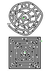 Wall Mural - Two mazes