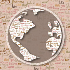 Wall Mural - World letters