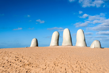 The Hand Sculpture, City of Punta del Este, Uruguay