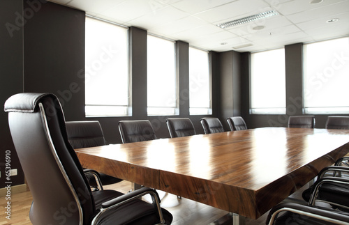 Fotografie, Obraz Modern meeting room with solid wood table