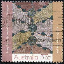 Stamp Printed In Australia Shows Bush Potato Country