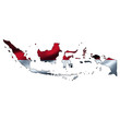 © filipbjorkman - Illustration with waving flag inside map - Indonesia