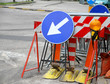 © ChiccoDodiFC - road signs with a large arrow to identify the place of work in p