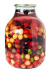 Jar of multifruit compote