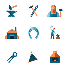 Poster - Blacksmith icon set