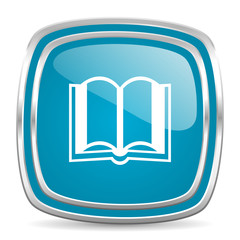 Aufkleber - book blue glossy icon